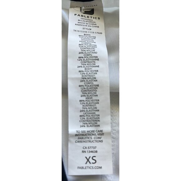 NWOT Fabletics Chicago White/Black High Neck Active Wear Tank XS - Picture 8 of 8